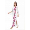 image:imageMatchable Couple Hawaiian Shirt or Maxi Spandex Dress Signature Prints  Sold Individually Spandex Stretchy Lightweight Breathable Fabric Signature Tropical Prints Vacation ReadyWomen Watercolor Orchid White Pink