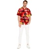 image:imageMatchable Couple Hawaiian Shirt or Dress Signature Prints Sunset  Sold Individually Matchable Couple Collection Soft Comfortable Fabric Signature Tropical Prints Vacation ReadyMen Sunset Red