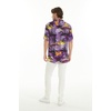 image:imageMatchable Couple Hawaiian Shirt or Dress Signature Prints Sunset  Sold Individually Matchable Couple Collection Soft Comfortable Fabric Signature Tropical Prints Vacation ReadyMen Sunset Purple