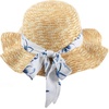 image:imageMatching Hawaiian Luau Mother Daughter Halter Dress in Hibiscus BlueDay Dream Bloom  Hats With Matching Bands