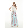 image:imageHawaii Hangover Family Matching Clothes Pink Hibiscus Vine Turquoise  Family matching Hawaiian outfits Pink Hibiscus Vine Turquoise lightweight rayon machine washable tropical floral printWomen Wide Leg Pants