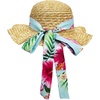 image:imageHawaii Hangover Family Matching Clothes Pink Hibiscus Vine Turquoise  Family matching Hawaiian outfits Pink Hibiscus Vine Turquoise lightweight rayon machine washable tropical floral printGirl Hat
