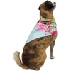 image:imageHawaii Hangover Family Matching Clothes Pink Hibiscus Vine Turquoise  Family matching Hawaiian outfits Pink Hibiscus Vine Turquoise lightweight rayon machine washable tropical floral printDog Bandana