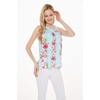 image:imageHawaii Hangover Family Matching Clothes Pink Hibiscus Vine Turquoise  Family matching Hawaiian outfits Pink Hibiscus Vine Turquoise lightweight rayon machine washable tropical floral printWomen Tank Top