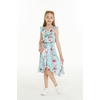 image:imageHawaii Hangover Family Matching Clothes Pink Hibiscus Vine Turquoise  Family matching Hawaiian outfits Pink Hibiscus Vine Turquoise lightweight rayon machine washable tropical floral printGirl Wrap