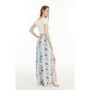 image:imageHawaii Hangover Family Matching Clothes Pink Hibiscus Vine Turquoise  Family matching Hawaiian outfits Pink Hibiscus Vine Turquoise lightweight rayon machine washable tropical floral printWomen Wide Leg Pants