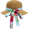image:imageHawaii Hangover Family Matching Clothes Pink Hibiscus Vine Turquoise  Family matching Hawaiian outfits Pink Hibiscus Vine Turquoise lightweight rayon machine washable tropical floral printWomen Hat