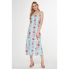 image:imageHawaii Hangover Family Matching Clothes Pink Hibiscus Vine Turquoise  Family matching Hawaiian outfits Pink Hibiscus Vine Turquoise lightweight rayon machine washable tropical floral printWomen Sweet Heart Maxi