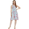 image:imageHawaii Hangover Family Matching Clothes Pink Hibiscus Vine Turquoise  Family matching Hawaiian outfits Pink Hibiscus Vine Turquoise lightweight rayon machine washable tropical floral printWomen Short Tank