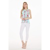 image:imageHawaii Hangover Family Matching Clothes Pink Hibiscus Vine Turquoise  Family matching Hawaiian outfits Pink Hibiscus Vine Turquoise lightweight rayon machine washable tropical floral printWomen Tank Top