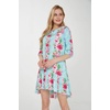 image:imageHawaii Hangover Family Matching Clothes Pink Hibiscus Vine Turquoise  Family matching Hawaiian outfits Pink Hibiscus Vine Turquoise lightweight rayon machine washable tropical floral printWomen 34 Sleeve