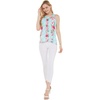 image:imageHawaii Hangover Family Matching Clothes Pink Hibiscus Vine Turquoise  Family matching Hawaiian outfits Pink Hibiscus Vine Turquoise lightweight rayon machine washable tropical floral printWomen Tank Top