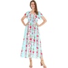 image:imageHawaii Hangover Family Matching Clothes Pink Hibiscus Vine Turquoise  Family matching Hawaiian outfits Pink Hibiscus Vine Turquoise lightweight rayon machine washable tropical floral printWomen Maxi Rahee