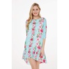 image:imageHawaii Hangover Family Matching Clothes Pink Hibiscus Vine Turquoise  Family matching Hawaiian outfits Pink Hibiscus Vine Turquoise lightweight rayon machine washable tropical floral printWomen 34 Sleeve