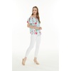 image:imageHawaii Hangover Family Matching Clothes Pink Hibiscus Vine Turquoise  Family matching Hawaiian outfits Pink Hibiscus Vine Turquoise lightweight rayon machine washable tropical floral printWomen Offshoulder Ruffle Top