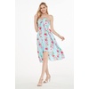 image:imageHawaii Hangover Family Matching Clothes Pink Hibiscus Vine Turquoise  Family matching Hawaiian outfits Pink Hibiscus Vine Turquoise lightweight rayon machine washable tropical floral printWomen Halter