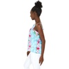 image:imageHawaii Hangover Family Matching Clothes Pink Hibiscus Vine Turquoise  Family matching Hawaiian outfits Pink Hibiscus Vine Turquoise lightweight rayon machine washable tropical floral printWomen Spaghetti Tank Top