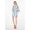 image:imageHawaii Hangover Family Matching Clothes Pink Hibiscus Vine Turquoise  Family matching Hawaiian outfits Pink Hibiscus Vine Turquoise lightweight rayon machine washable tropical floral printWomen Short Poncho