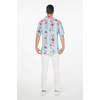 image:imageHawaii Hangover Family Matching Clothes Pink Hibiscus Vine Turquoise  Family matching Hawaiian outfits Pink Hibiscus Vine Turquoise lightweight rayon machine washable tropical floral printMen Short Sleeve
