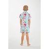 image:imageHawaii Hangover Family Matching Clothes Pink Hibiscus Vine Turquoise  Family matching Hawaiian outfits Pink Hibiscus Vine Turquoise lightweight rayon machine washable tropical floral printBoy Short Sleeve