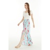 image:imageHawaii Hangover Family Matching Clothes Pink Hibiscus Vine Turquoise  Family matching Hawaiian outfits Pink Hibiscus Vine Turquoise lightweight rayon machine washable tropical floral printWomen Wide Leg Pants