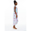 image:imageHawaii Hangover Family Matching Clothes Pink Hibiscus Vine Turquoise  Family matching Hawaiian outfits Pink Hibiscus Vine Turquoise lightweight rayon machine washable tropical floral printWomen Wrap Ruffle