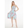 image:imageHawaii Hangover Family Matching Clothes Pink Hibiscus Vine Turquoise  Family matching Hawaiian outfits Pink Hibiscus Vine Turquoise lightweight rayon machine washable tropical floral printWomen Halter