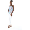 image:imageHawaii Hangover Family Matching Clothes Pink Hibiscus Vine Turquoise  Family matching Hawaiian outfits Pink Hibiscus Vine Turquoise lightweight rayon machine washable tropical floral printWomen Spaghetti Tank Top