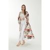 image:imageHawaii Hangover Family Matching Hawaiian Clothes Neon Sunset Pink  Family Matching Hawaiian Clothes Neon Sunset Pink lightweight rayon machine washable tropical floral print luausWomen Maxi Kimono Cardigan
