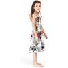 image:imageHawaii Hangover Family Matching Hawaiian Clothes Neon Sunset Pink  Family Matching Hawaiian Clothes Neon Sunset Pink lightweight rayon machine washable tropical floral print luausGirl Elastic Top