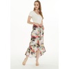 image:imageHawaii Hangover Family Matching Hawaiian Clothes Neon Sunset Pink  Family Matching Hawaiian Clothes Neon Sunset Pink lightweight rayon machine washable tropical floral print luausWomen Wrap Ruffle Skirt