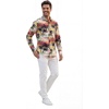 image:imageHawaii Hangover Family Matching Hawaiian Clothes Neon Sunset Pink  Family Matching Hawaiian Clothes Neon Sunset Pink lightweight rayon machine washable tropical floral print luausMen Long Sleeve