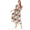 image:imageHawaii Hangover Family Matching Hawaiian Clothes Neon Sunset Pink  Family Matching Hawaiian Clothes Neon Sunset Pink lightweight rayon machine washable tropical floral print luausWomen Maxi Rahee