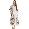 image:imageHawaii Hangover Family Matching Hawaiian Clothes Neon Sunset Pink  Family Matching Hawaiian Clothes Neon Sunset Pink lightweight rayon machine washable tropical floral print luausWomen Maxi Kimono Cardigan