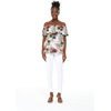 image:imageHawaii Hangover Family Matching Hawaiian Clothes Neon Sunset Pink  Family Matching Hawaiian Clothes Neon Sunset Pink lightweight rayon machine washable tropical floral print luausWomen Offshoulder Ruffle Top