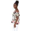 image:imageHawaii Hangover Family Matching Hawaiian Clothes Neon Sunset Pink  Family Matching Hawaiian Clothes Neon Sunset Pink lightweight rayon machine washable tropical floral print luausWomen Offshoulder Ruffle Top