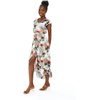 image:imageHawaii Hangover Family Matching Hawaiian Clothes Neon Sunset Pink  Family Matching Hawaiian Clothes Neon Sunset Pink lightweight rayon machine washable tropical floral print luausWomen Wrap Ruffle