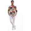 image:imageHawaii Hangover Family Matching Hawaiian Clothes Neon Sunset Pink  Family Matching Hawaiian Clothes Neon Sunset Pink lightweight rayon machine washable tropical floral print luausMen Long Sleeve