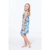 image:imageHawaii Hangover Family Matching Hawaiian Clothes Simply Blue Leaves  Family matching Hawaiian outfits Simply Blue Leaves lightweight rayon machine washable tropical leaf print luausGirl Ruffle Tank