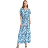 image:imageHawaii Hangover Family Matching Hawaiian Clothes Simply Blue Leaves  Family matching Hawaiian outfits Simply Blue Leaves lightweight rayon machine washable tropical leaf print luausWomen Cap Sleeve