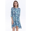 image:imageHawaii Hangover Family Matching Hawaiian Clothes Simply Blue Leaves  Family matching Hawaiian outfits Simply Blue Leaves lightweight rayon machine washable tropical leaf print luausWomen 34 Sleeve