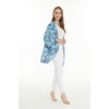 image:imageHawaii Hangover Family Matching Hawaiian Clothes Simply Blue Leaves  Family matching Hawaiian outfits Simply Blue Leaves lightweight rayon machine washable tropical leaf print luausWomen Kimono Cardigan