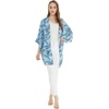 image:imageHawaii Hangover Family Matching Hawaiian Clothes Simply Blue Leaves  Family matching Hawaiian outfits Simply Blue Leaves lightweight rayon machine washable tropical leaf print luausWomen Kimono Cardigan