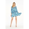 image:imageHawaii Hangover Family Matching Hawaiian Clothes Simply Blue Leaves  Family matching Hawaiian outfits Simply Blue Leaves lightweight rayon machine washable tropical leaf print luausWomen Short Poncho