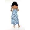 image:imageHawaii Hangover Family Matching Hawaiian Clothes Simply Blue Leaves  Family matching Hawaiian outfits Simply Blue Leaves lightweight rayon machine washable tropical leaf print luausWomen Maxi Ruffle