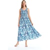 image:imageHawaii Hangover Family Matching Hawaiian Clothes Simply Blue Leaves  Family matching Hawaiian outfits Simply Blue Leaves lightweight rayon machine washable tropical leaf print luausWomen Maxi Tank
