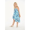 image:imageHawaii Hangover Family Matching Hawaiian Clothes Simply Blue Leaves  Family matching Hawaiian outfits Simply Blue Leaves lightweight rayon machine washable tropical leaf print luausGirl Halter