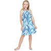 image:imageHawaii Hangover Family Matching Hawaiian Clothes Simply Blue Leaves  Family matching Hawaiian outfits Simply Blue Leaves lightweight rayon machine washable tropical leaf print luausGirl Ruffle Tank