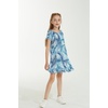 image:imageHawaii Hangover Family Matching Hawaiian Clothes Simply Blue Leaves  Family matching Hawaiian outfits Simply Blue Leaves lightweight rayon machine washable tropical leaf print luausGirl Simply Muumuu
