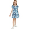 image:imageHawaii Hangover Family Matching Hawaiian Clothes Simply Blue Leaves  Family matching Hawaiian outfits Simply Blue Leaves lightweight rayon machine washable tropical leaf print luausGirl Simply Muumuu